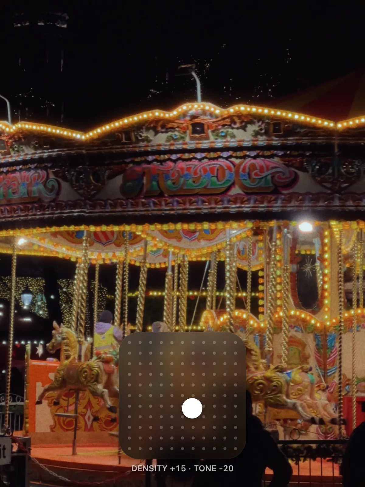 The same carousel with more density and deeper shadows
